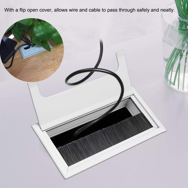 Aramox Cable Outlet, Aluminium, M Model, Computer Desk Wire Management Insert Hole Cover - Image 4